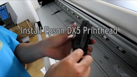 Large Format Printer Galaxy UD-181LA Install Epson DX5 Printhead