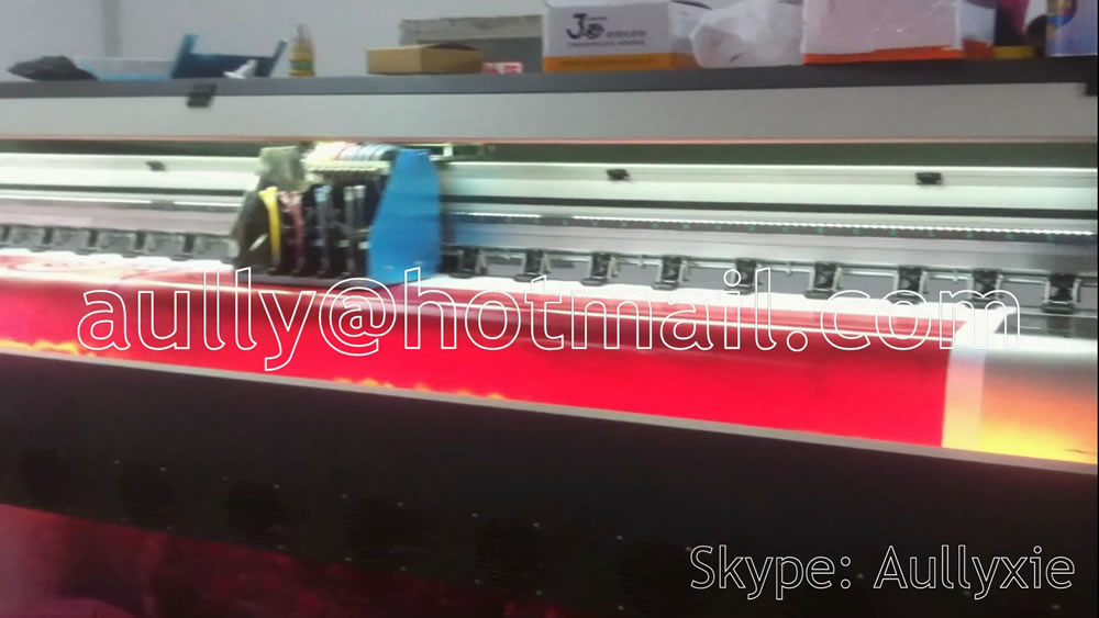 Flex Banner Printing Machine HK1024 with 8 Konica1024 heads at 2 pass Printing