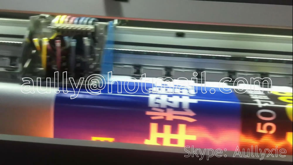 Digital Printing Machines HK1024 with 8 Konica1024 heads printing by 2 pass