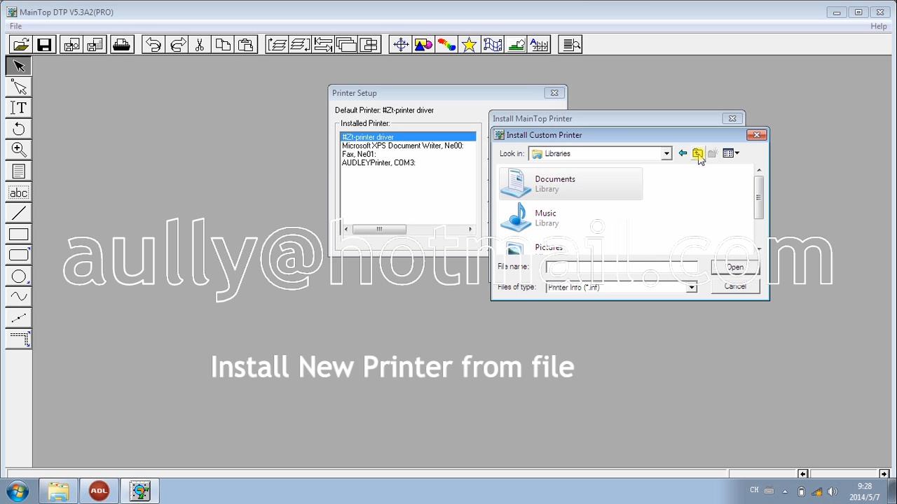 How to install Maintop RIP Software and Add Printer