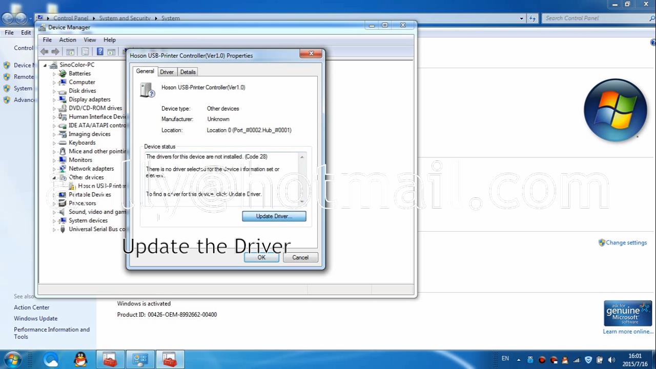 How to install/Update Driver on computer